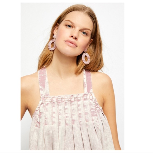 FREE PEOPLE BOHO FLOWY TANK TOP CROP BABYDOLL A2C - Picture 7 of 12